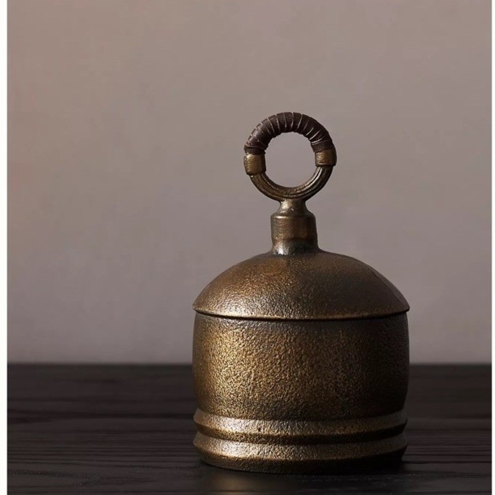 Amber Lewis for Anthropologie Decorative Brass Bronze Cowbell Small